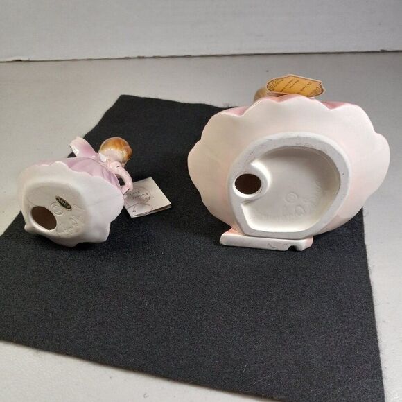 Broken Vintage Josep Original Winged Porcelain Figurine Birthday Number 4 & 12 - Picture 3 of 7